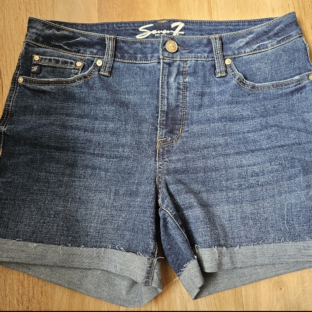 Seven7 Women's Blue Denim Shorts